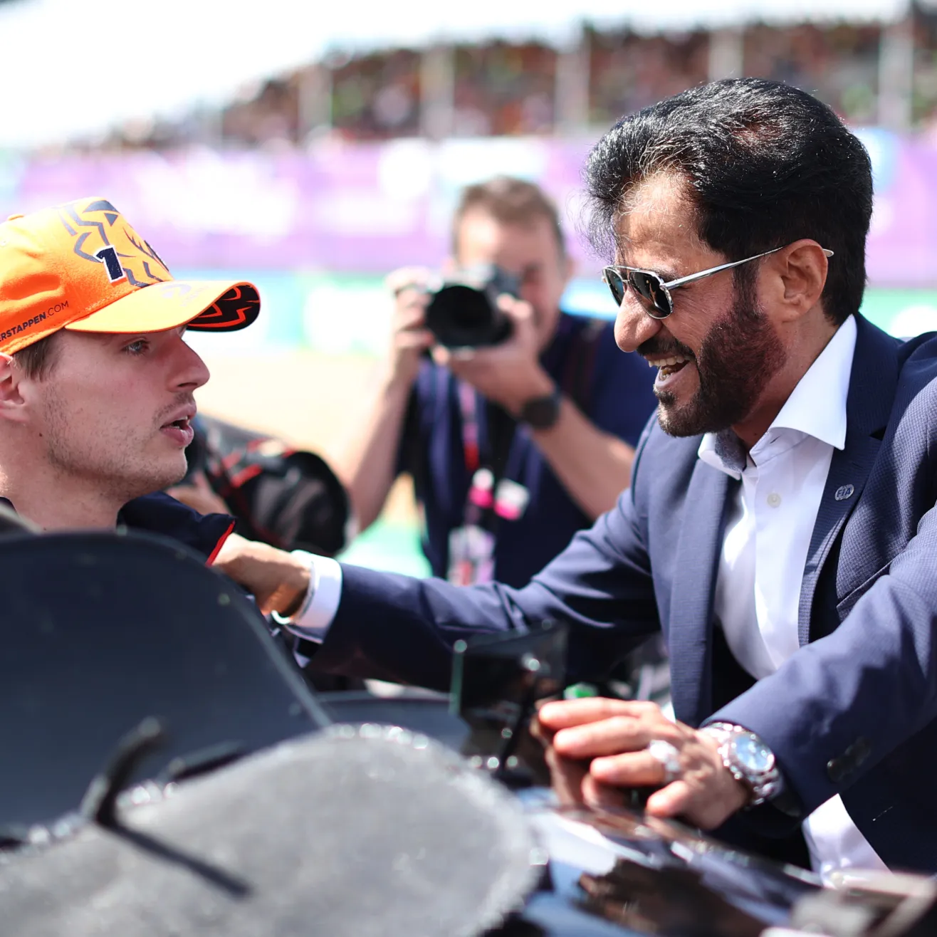 Mohammed Ben Sulayem ja Max Verstappen (Red Bull)