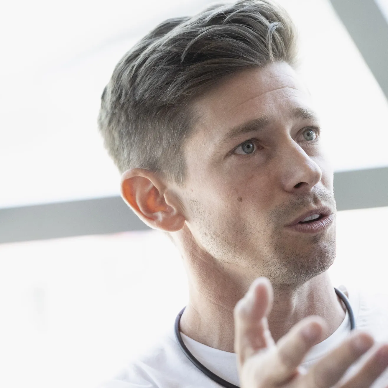 Casey Stoner puhui medialle Itävallan GP:ssä. Kuva Getty Images. 