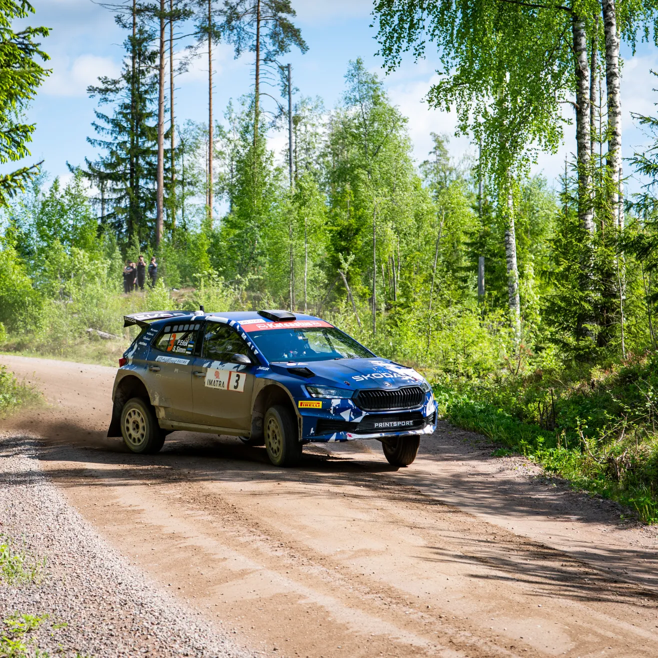 : Virolainen Patrick Enok haastaa Suomen rallikärkeä, keväällä Imatran SM-kisasta tuli voitto. Kuva Timo Uimi / Fixus SM Ralli Kitee tiedotus
