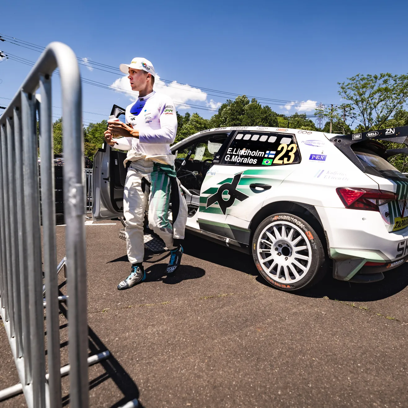 Emil Lindholm. Kuva Škoda Motorsport